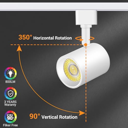 Dimmable Plug in Track Lighting with Remote (White / 8 Lights)