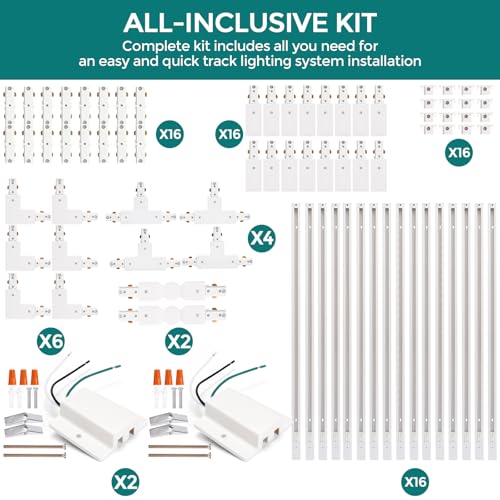 H Track Lighting Rails Kit (52.5ft)