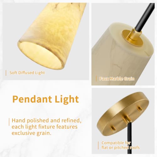 Alabaster Texture Pendant Lights Kitchen Island