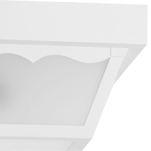 8.25" 1 Light Flush Mount Light (White / 8.25-Inch Diameter x 4.75-Inch Height / 1-Light)