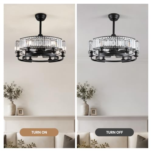 Modern Ceiling Fan with Light for Dining Living Room Bedroom Kitchen