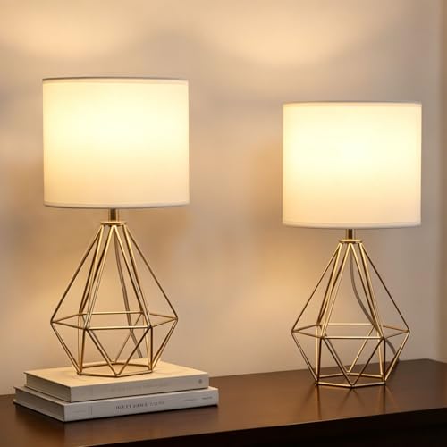 Small Gold Table Lamp Set of 2 (Gold 2 pack)