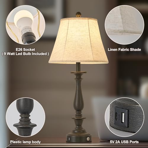 28.5'' Farmhouse Table Lamp Set of 2 (Antique Rust / 28.5'')