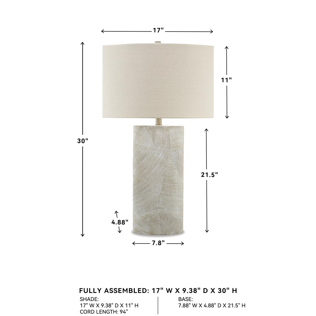 Bradard 31 Inch Rustic Table Lamp (Brown)
