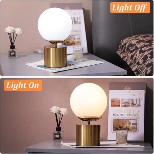 10 Inch Gold Globe Table Lamp (Gold)