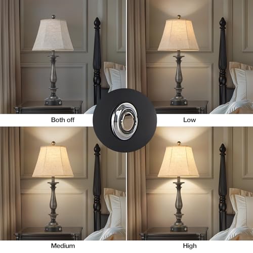 28.5'' Farmhouse Table Lamp Set of 2 (Antique Silver / 28.5'')