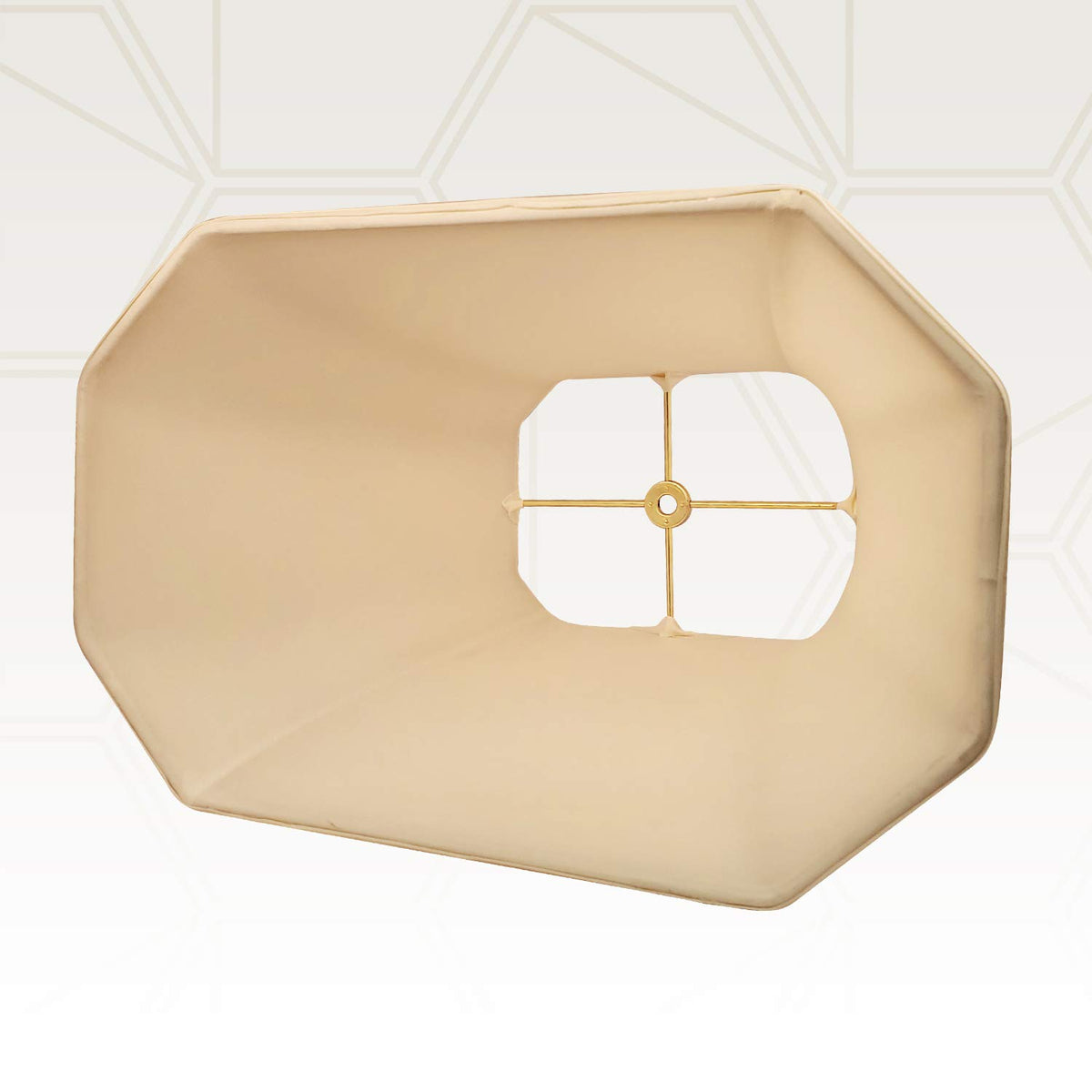 Rectangle Cut Corner Lamp Shade ((4x6) x (8x11) x 8 / Beige)