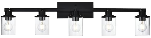 5 Light Kitchen Track Light Fixtures Ceiling Vanity Lights Black (Black / 5 Light)
