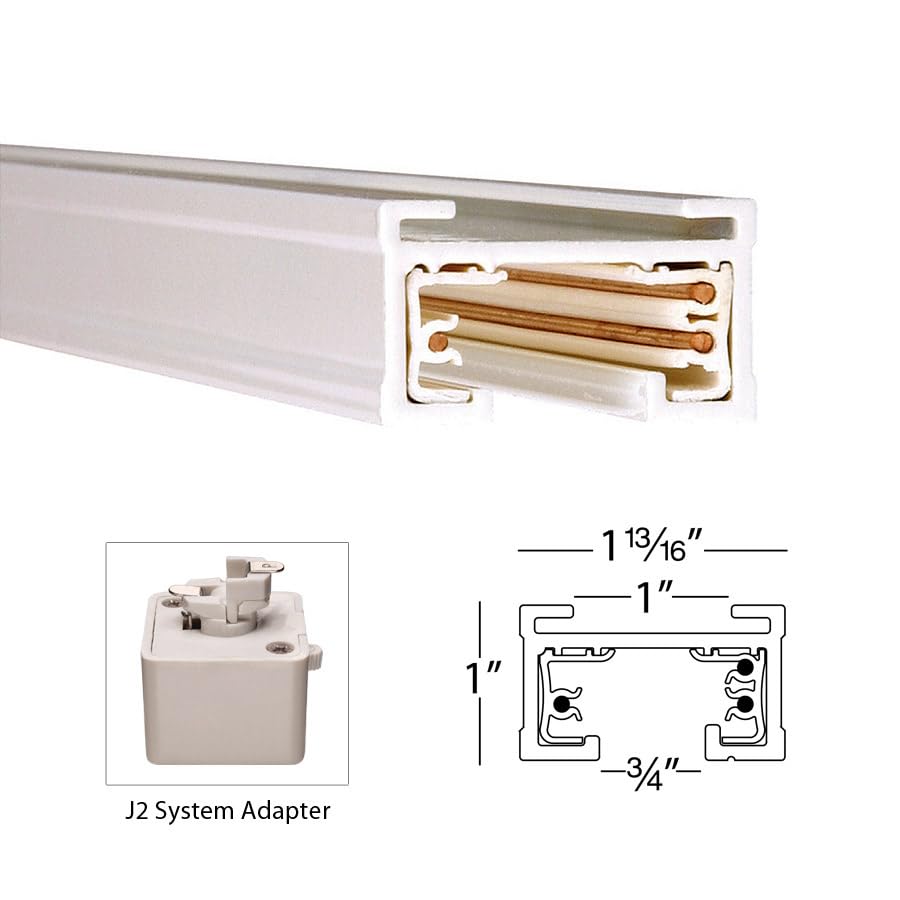 J2-T4-WT 120VJ2 Track Two Circuit, White (White / 4 Feet / J2-Series (2 Circuit))