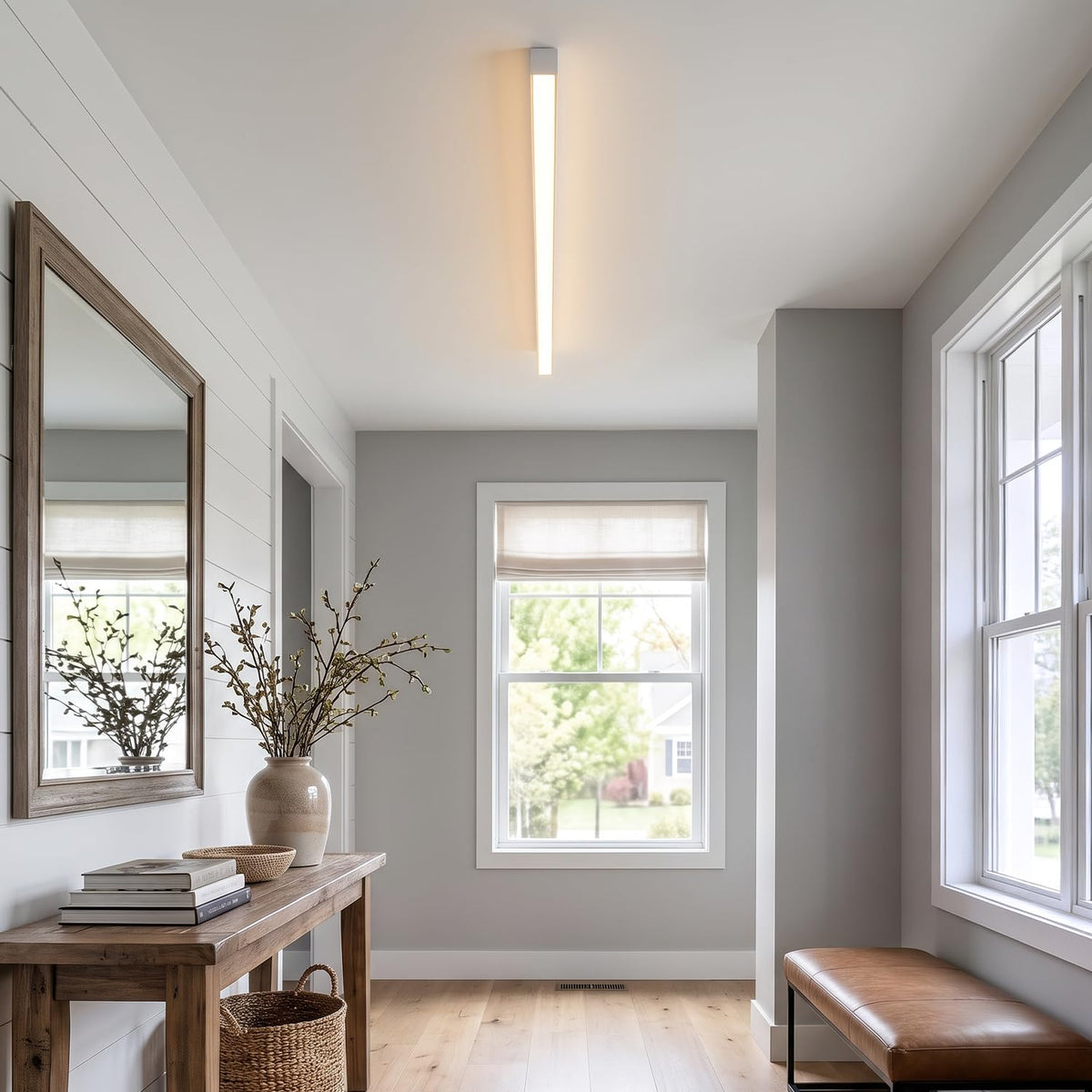 White ceiling light LED (White / 39.4IN)