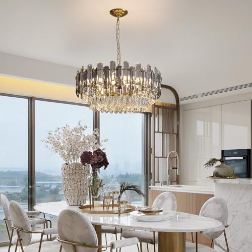 Gold Crystal Chandeliers (24")