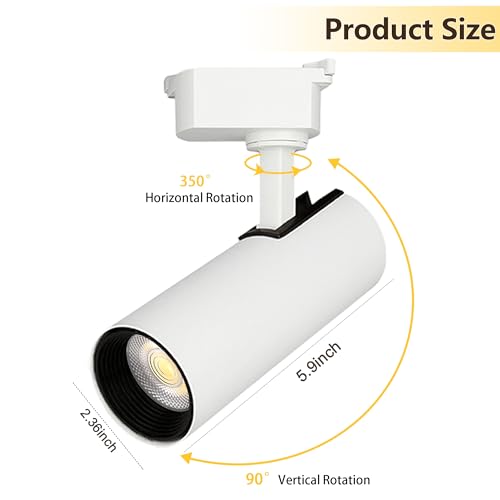 Plug in J&L Type LED Track Lighting Kits Dimmable Adjustable Angle Heads