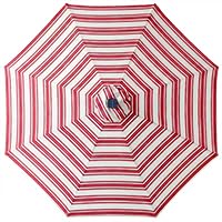 10ft Solar Polyester LED Lighted Patio Umbrella w