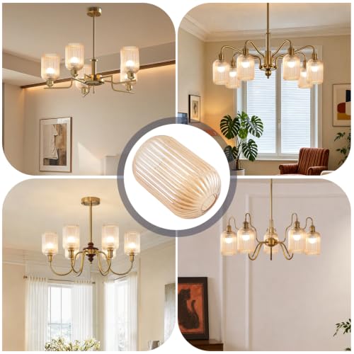 Tulip Lamp Shades Replacement (Amber Cylindrical)