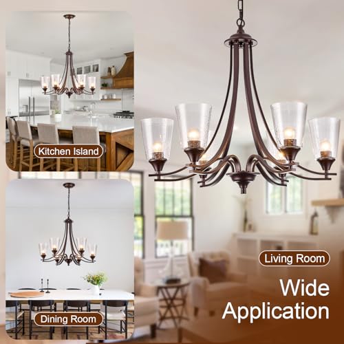 Oil Rubbed Bronze Chandeliers Antique Pendant Lights 6 (bronze-xl / xlarge-6 light)