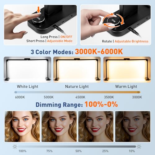 Half Moon Light for Nail Desk (Black)