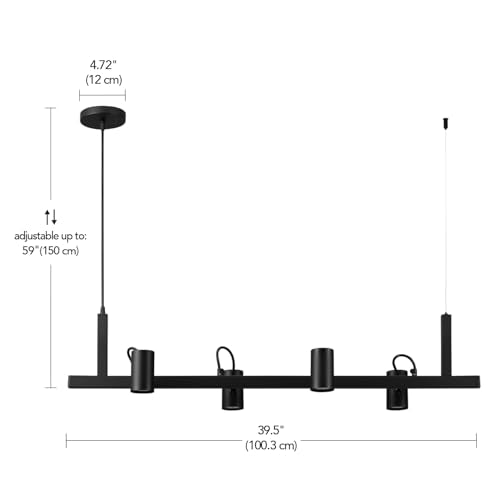 Suspended Track Lighting (Matte Black, Asimov)