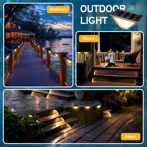 Solar Step Lights for Outside (Warm White / 20)