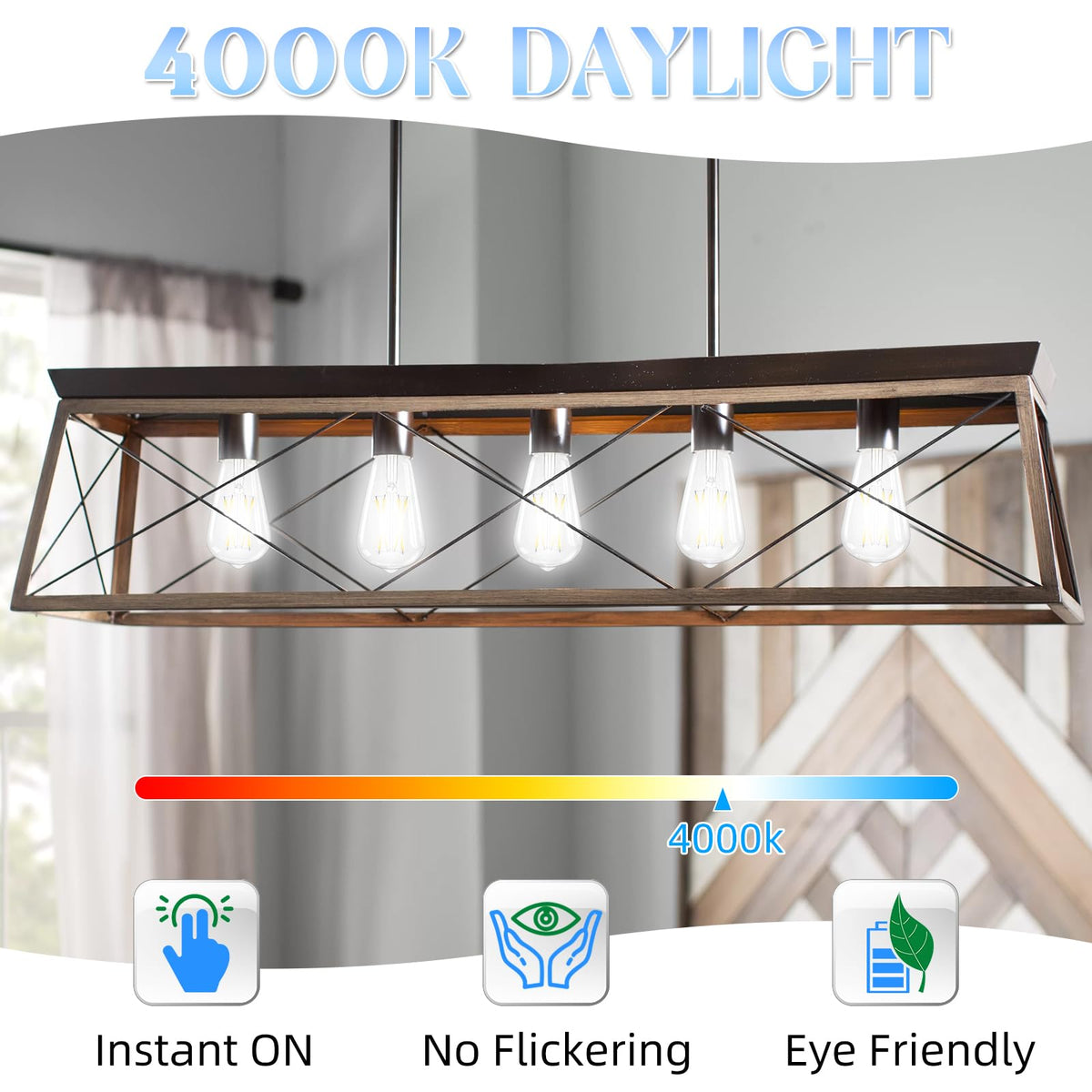 Edison Bulbs E26 LED Bulb 60 watt Equivalent 4000K Daylight White (12 Pack / Daylight White)