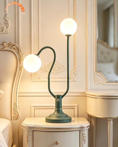 Green Globe Table Lamp Dimmable Magic DIY Arms G9 Bulbs Included (17-Green-Globe-2U-Magic DIY Arms)