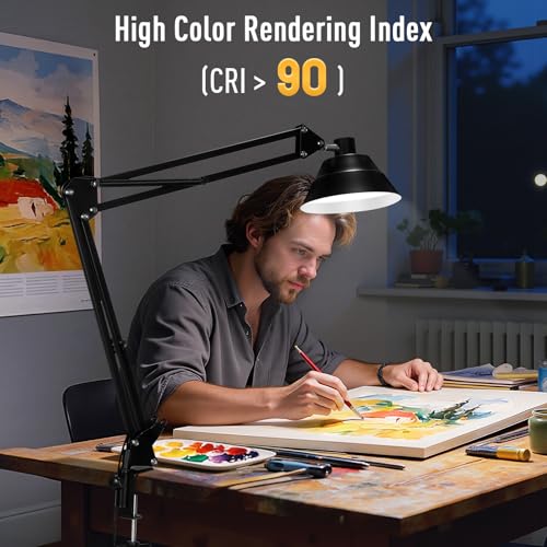 Led Desk Lamp for Home Office (Black)