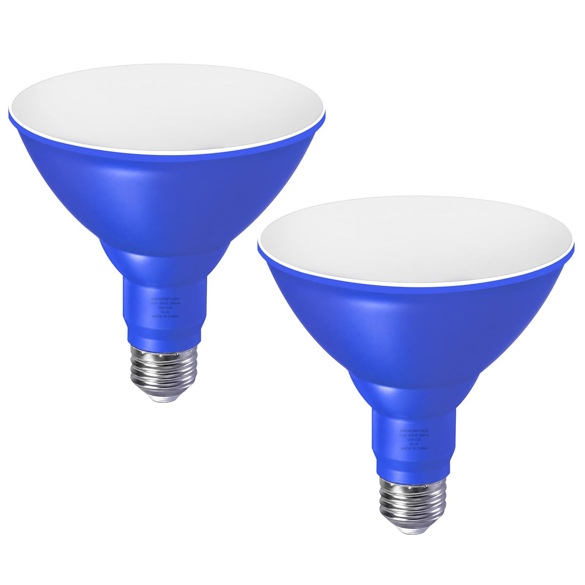 PAR38 Dimmable Blue Light Bulb (Blue / 2 Pack)