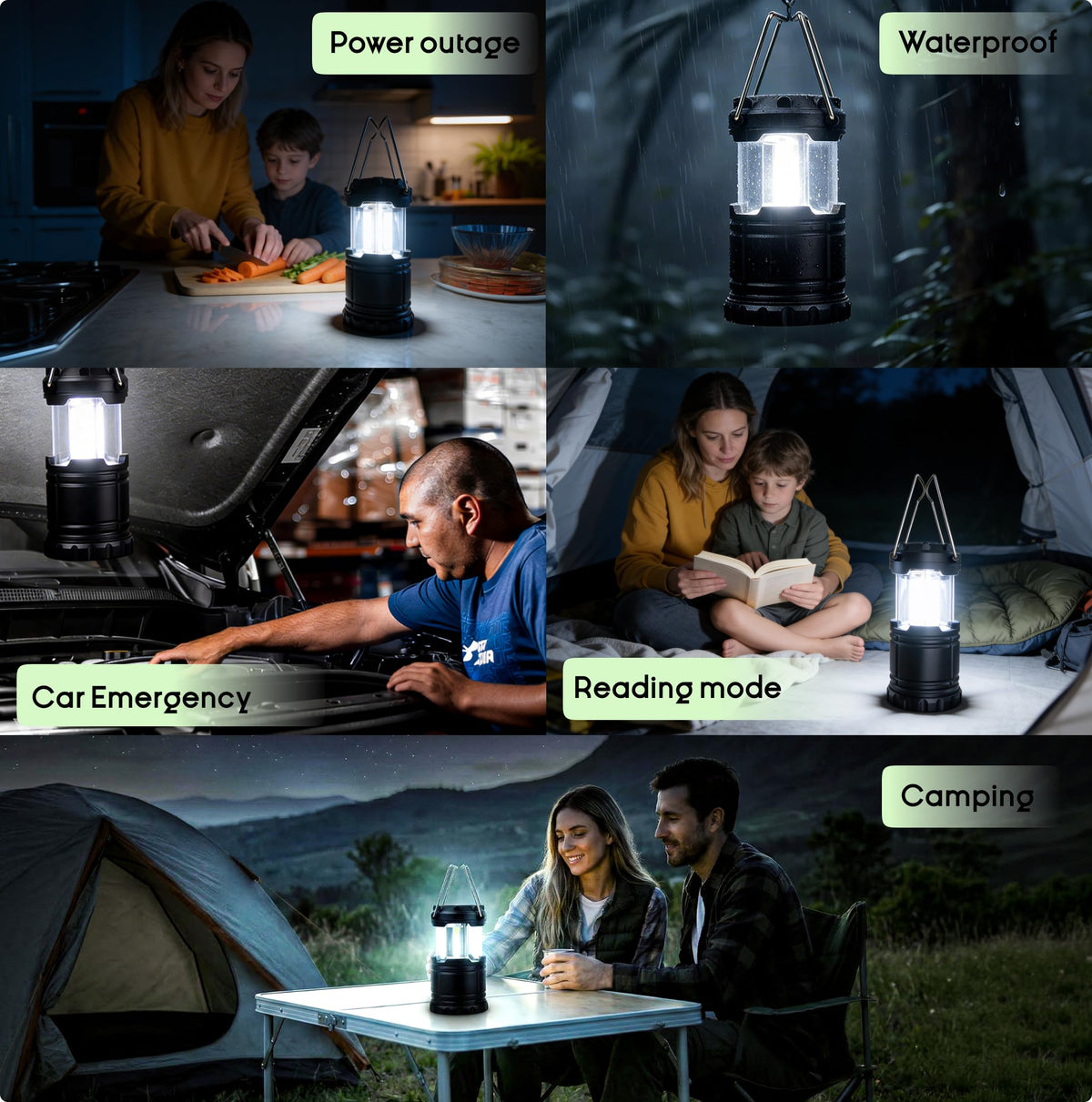 LED Camping Lantern (8 Pack / Medium (350 Lumens))
