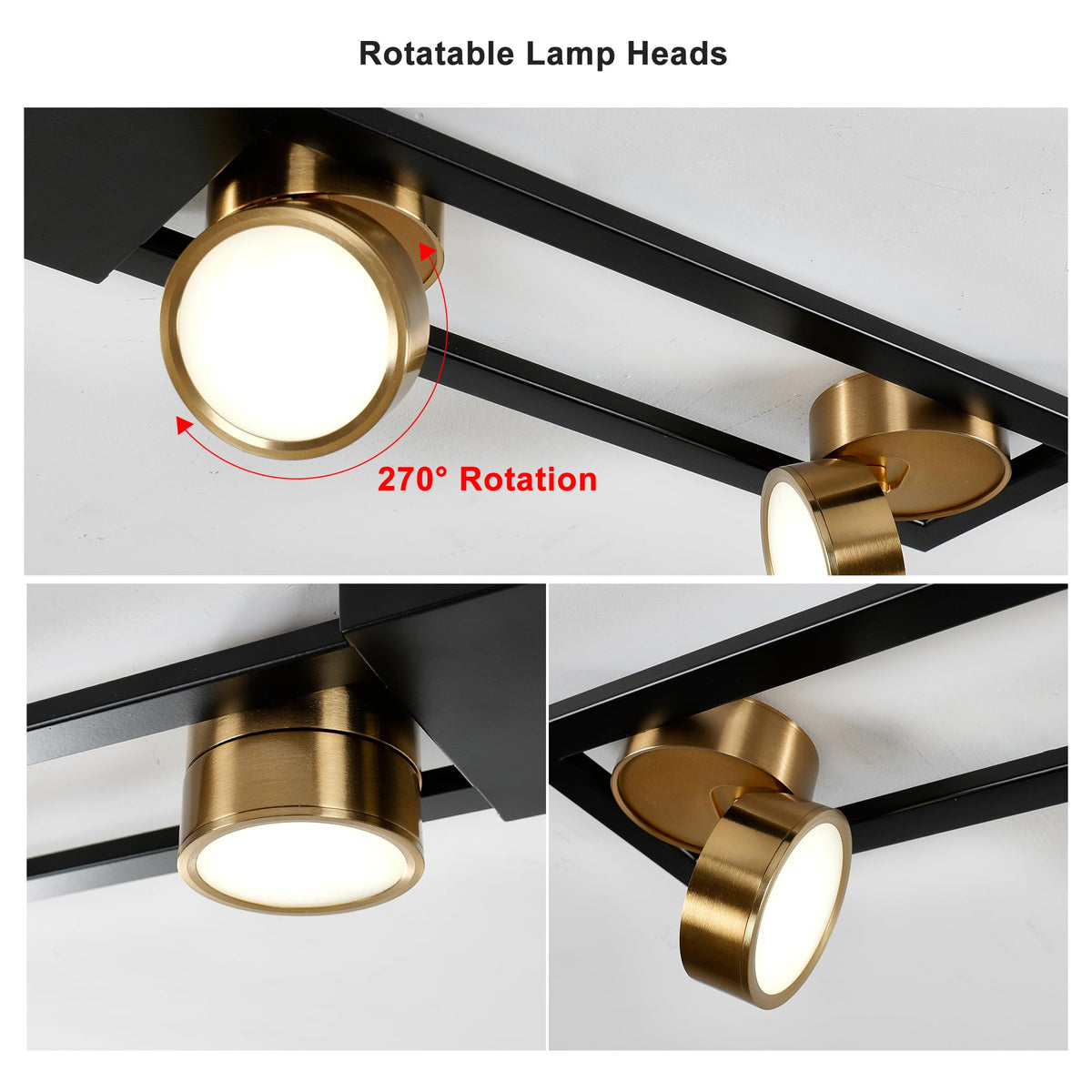 35 Inch LED Track Lighting (Black Brass)