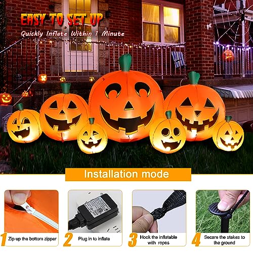 Halloween Inflatable Pumpkin Outdoor Decoration (8.5FT Pumpkin)