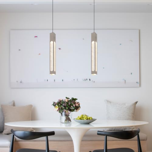 3000K Pendant Celling Lights Fixture (Brushed Nickel / 2 Pack)
