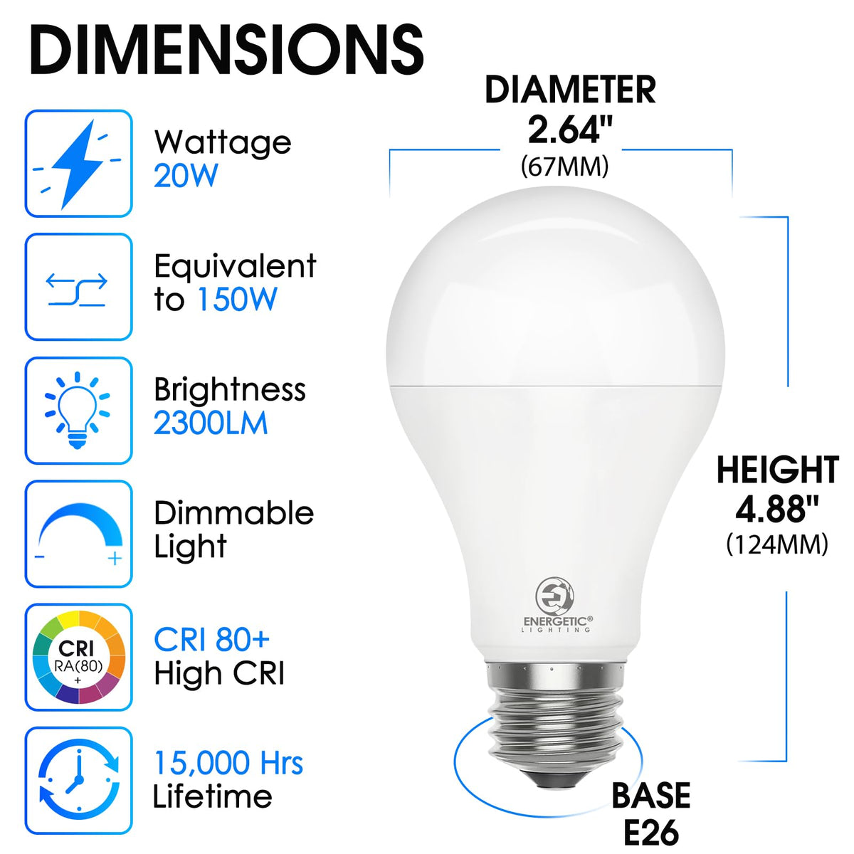 Energetic Dimmable LED Bulb (2 Pack)