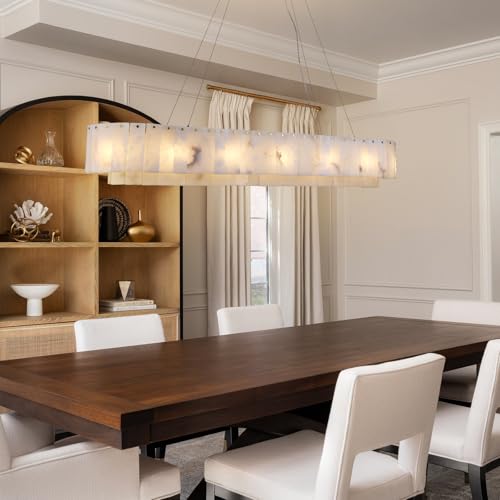 L54in Alabaster Chandelier for Dining Room (L54in)