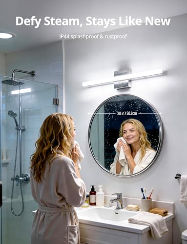 24 Inch Chrome Vanity Light Fixtures for Mirror Long Led Bars for Bathroom (5CCT-Not Dimmable / 24inch)