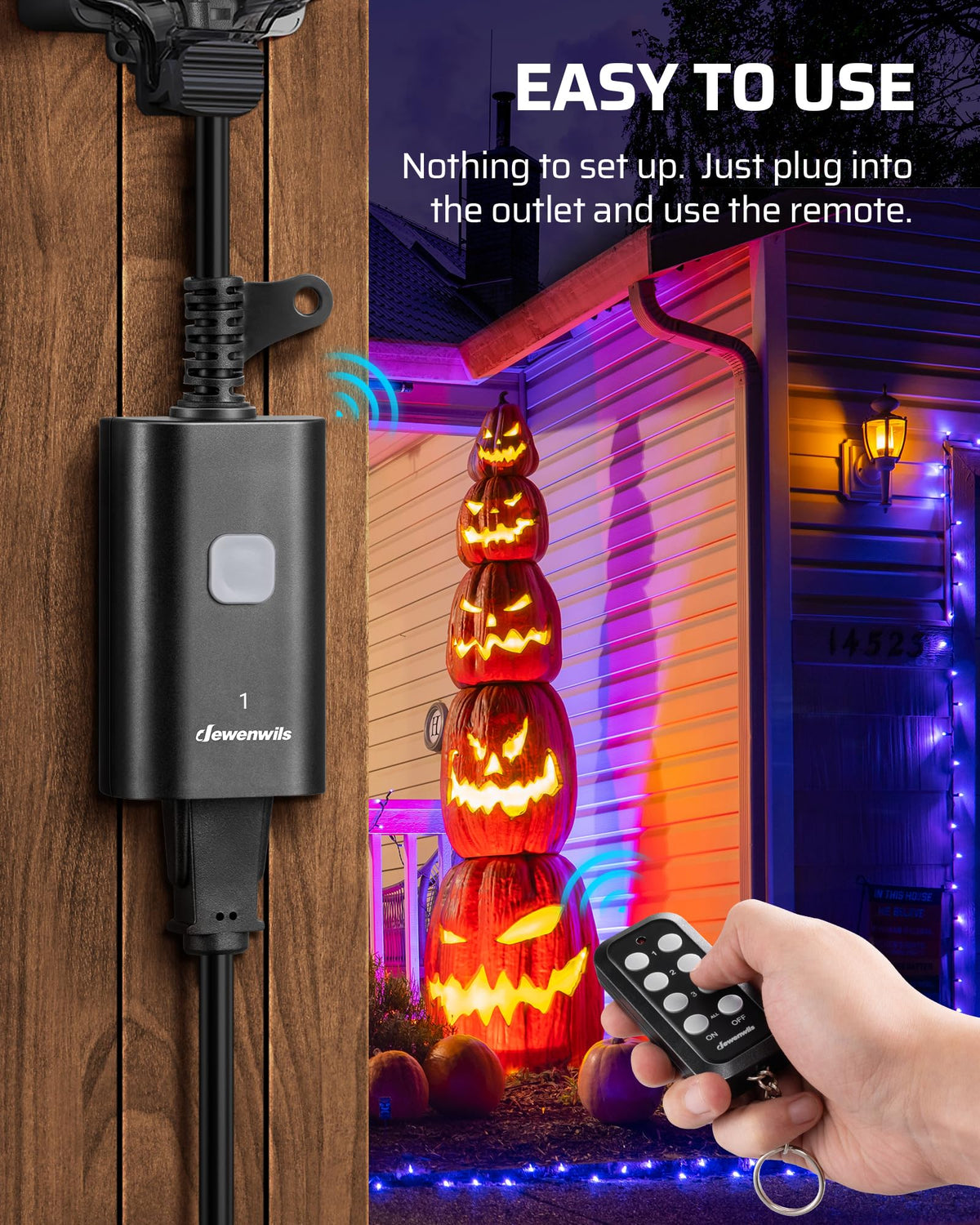 Outdoor Remote Control Outlet Halloween