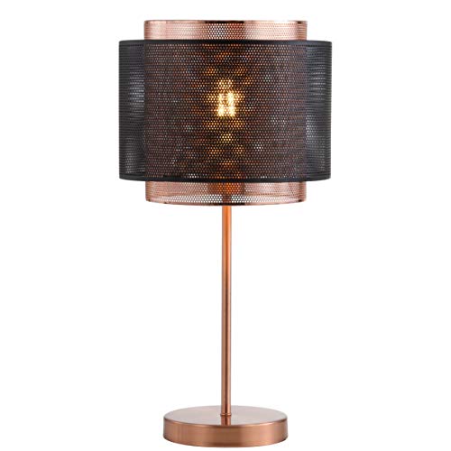 Tribeca Double Mesh Drum Table Lamp 19.75" Metal