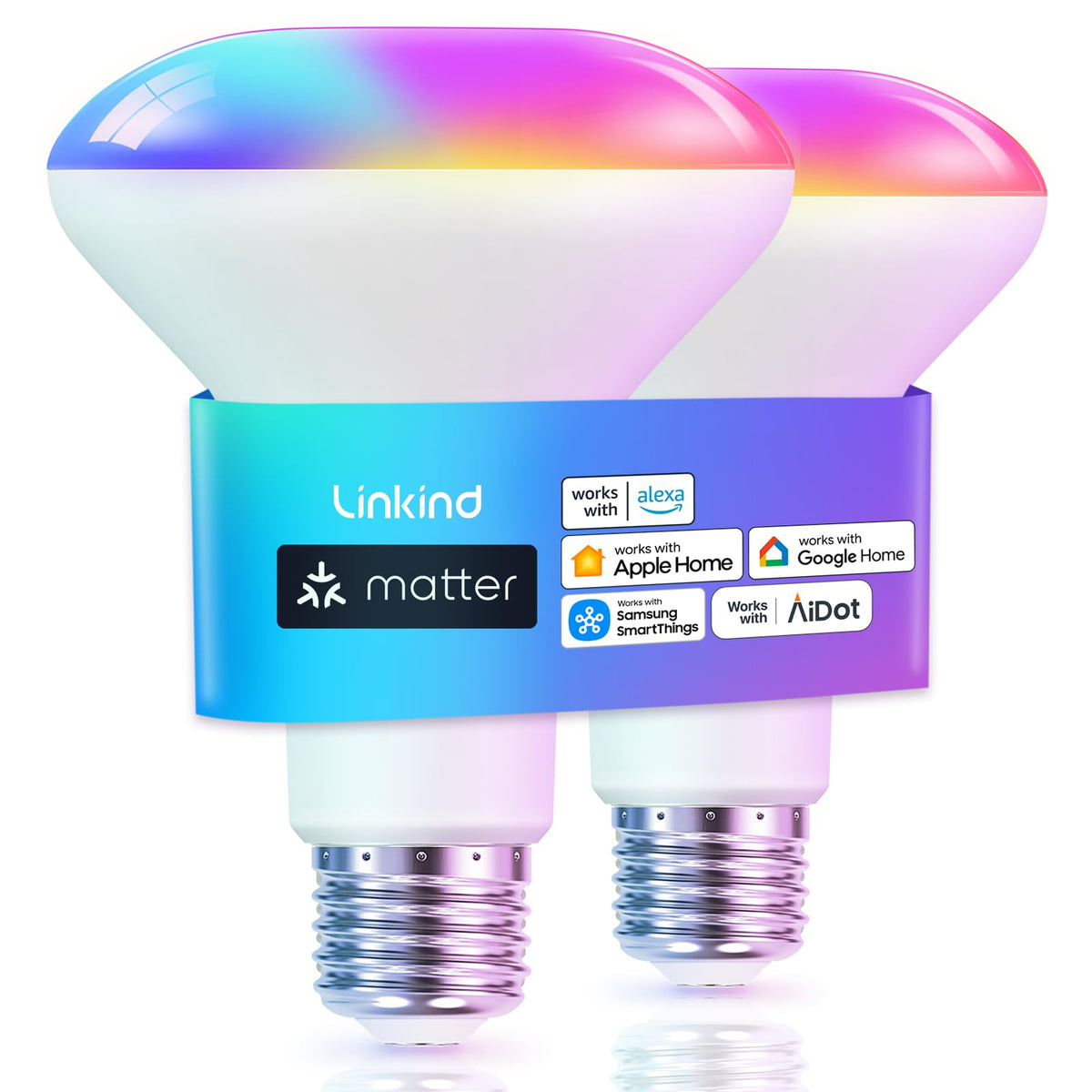 Matter BR30 Smart Light Bulb (Single-zone / 650lm-2pk)
