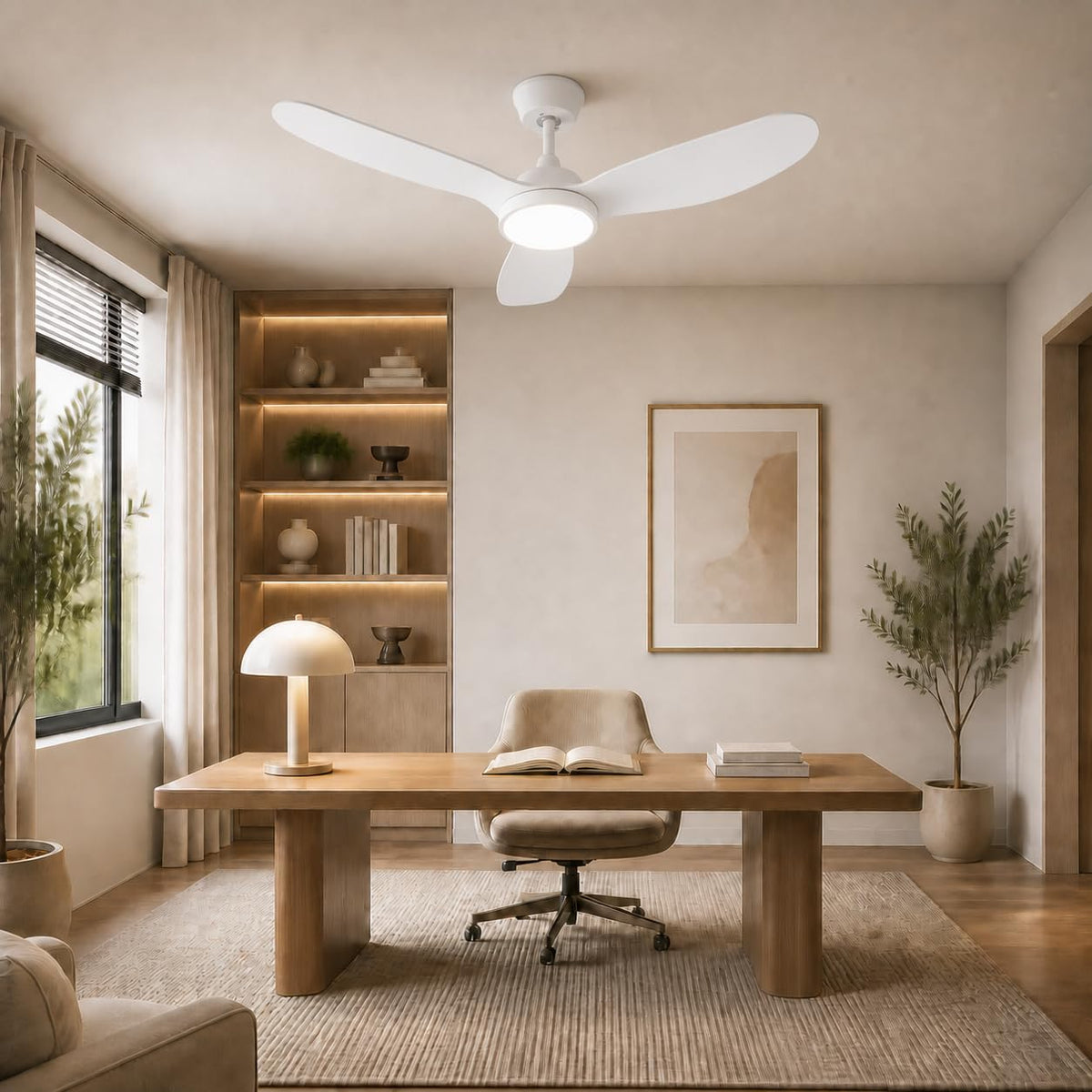 42 Inch Ceiling Fan with Lights (White / 42 inch)