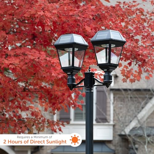 Imperial III Solar Post Light (Double Lamp)