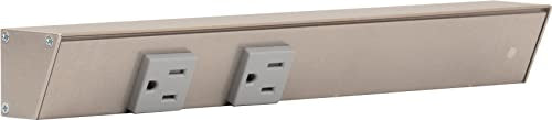 Task Lighting APT Angled Power Strip 12 inch Right (12 inch Right / Satin Nickel)