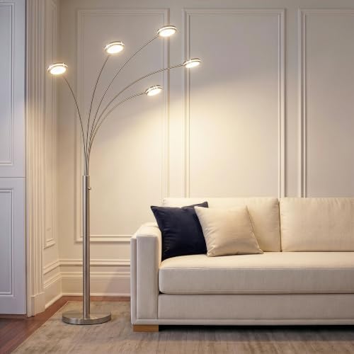 Orion Arc Floor Lamp for Living Room (Satin Nickel)