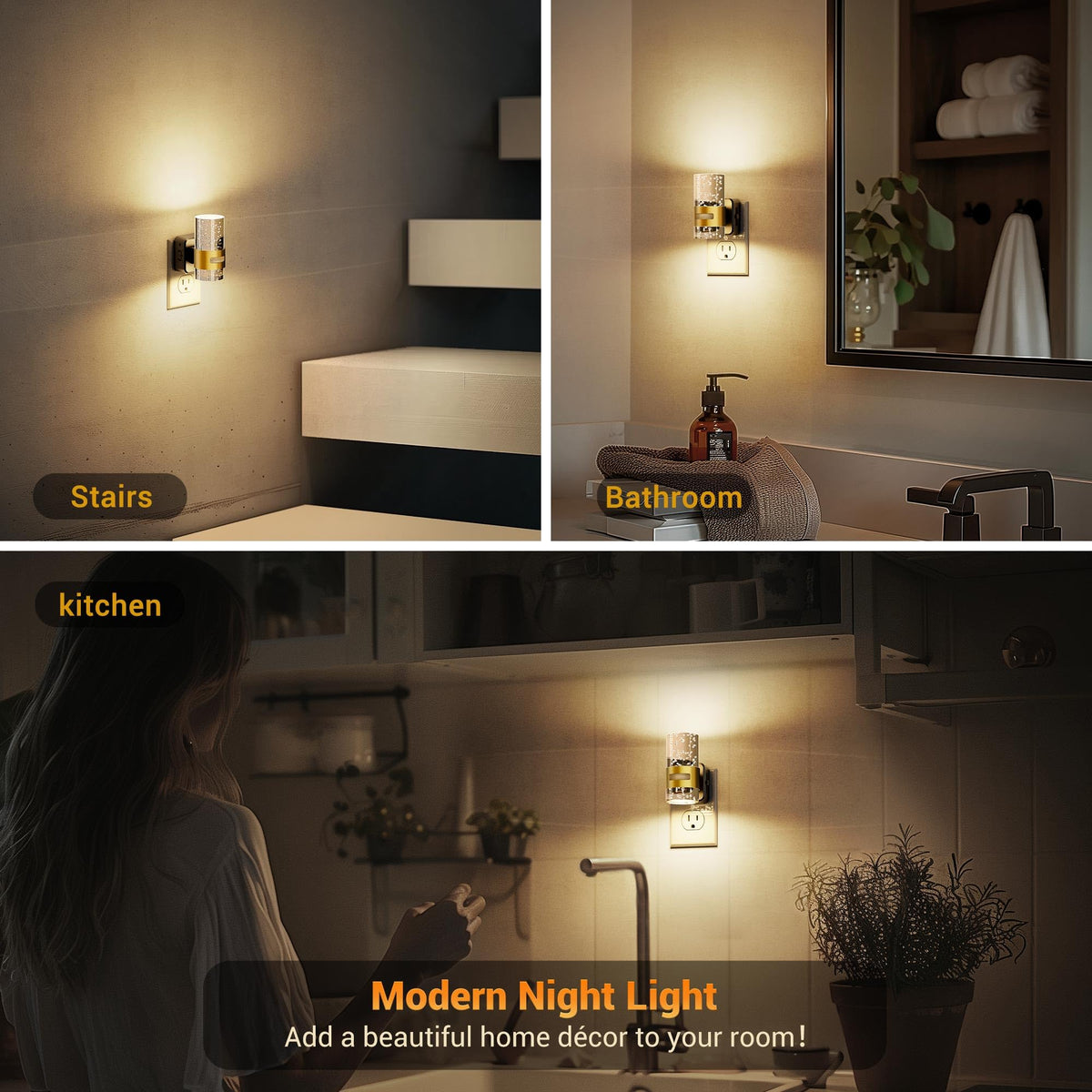 Motion Sensor Night Light (Gold)