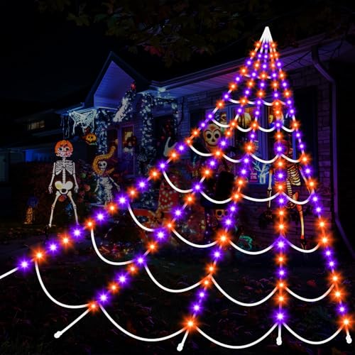 Halloween Decorations Spider Webs Lights