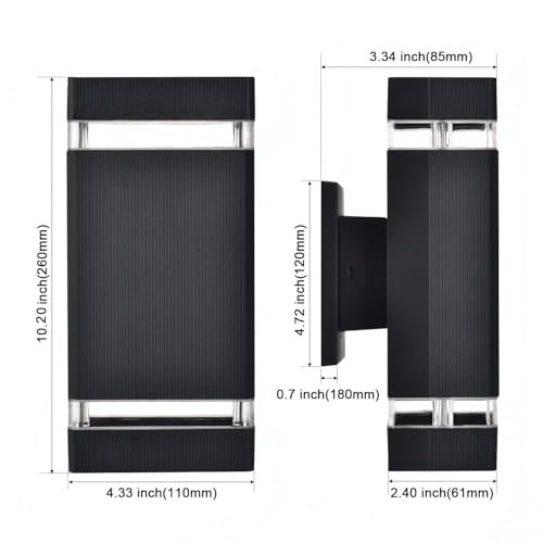 Motion Sensor Outdoor Wall Lights (1 Pack / 1 Layer)