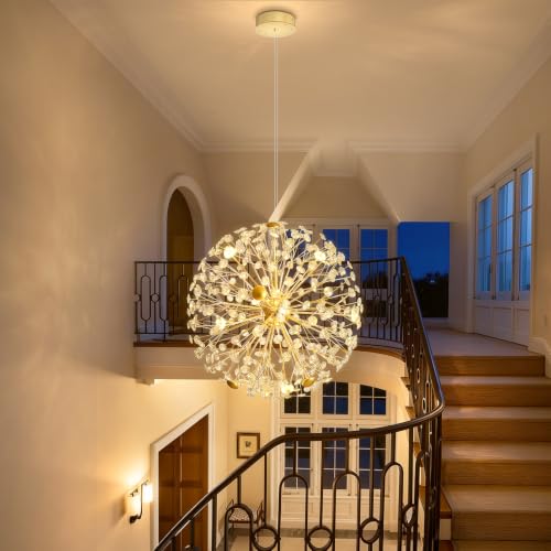 Dia 24" Modern Dandelion Chandelier for Dining Room (Gold Ball / Dia 24inches)