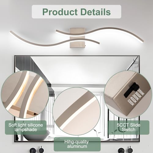 Brushed Nickel Bathroom Vanity Light Fixture (Brushed Nickel / 39inch)