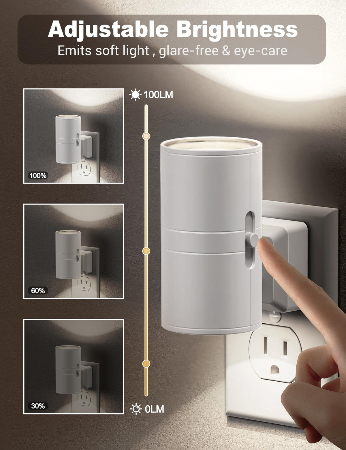 Night Lights Plug into Wall (White)