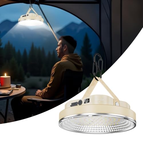 5000LM Flashlight Portable LED Camping Lantern Rechargeable Light 30W with Magnet (Beige / X-Large)