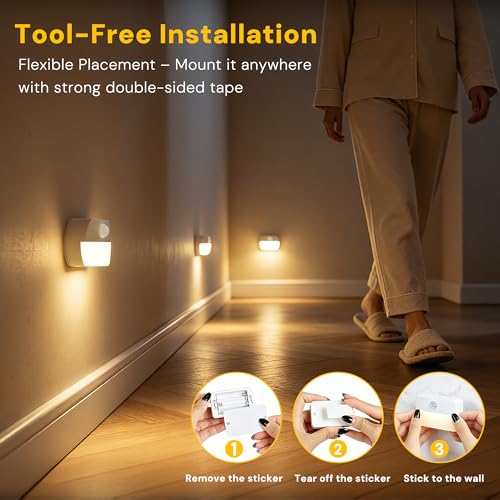 Motion Sensor Step Lights Indoor (Soft White / 6 Pack)