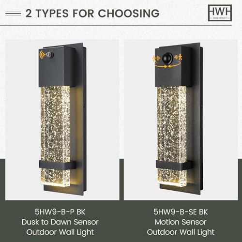 HWH 2 Pack Motion Sensor Outdoor Wall Lamps (Motion Sensor / 2-Pack)