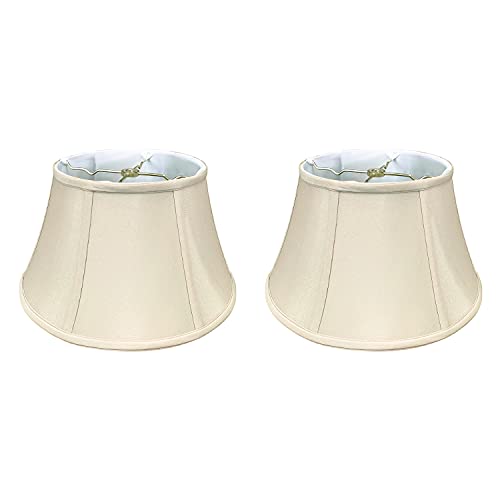 Shallow Drum Bell Billiotte Wall Lamp Shade (Beige - Set of 2 / 13 x 19 x 11.26)